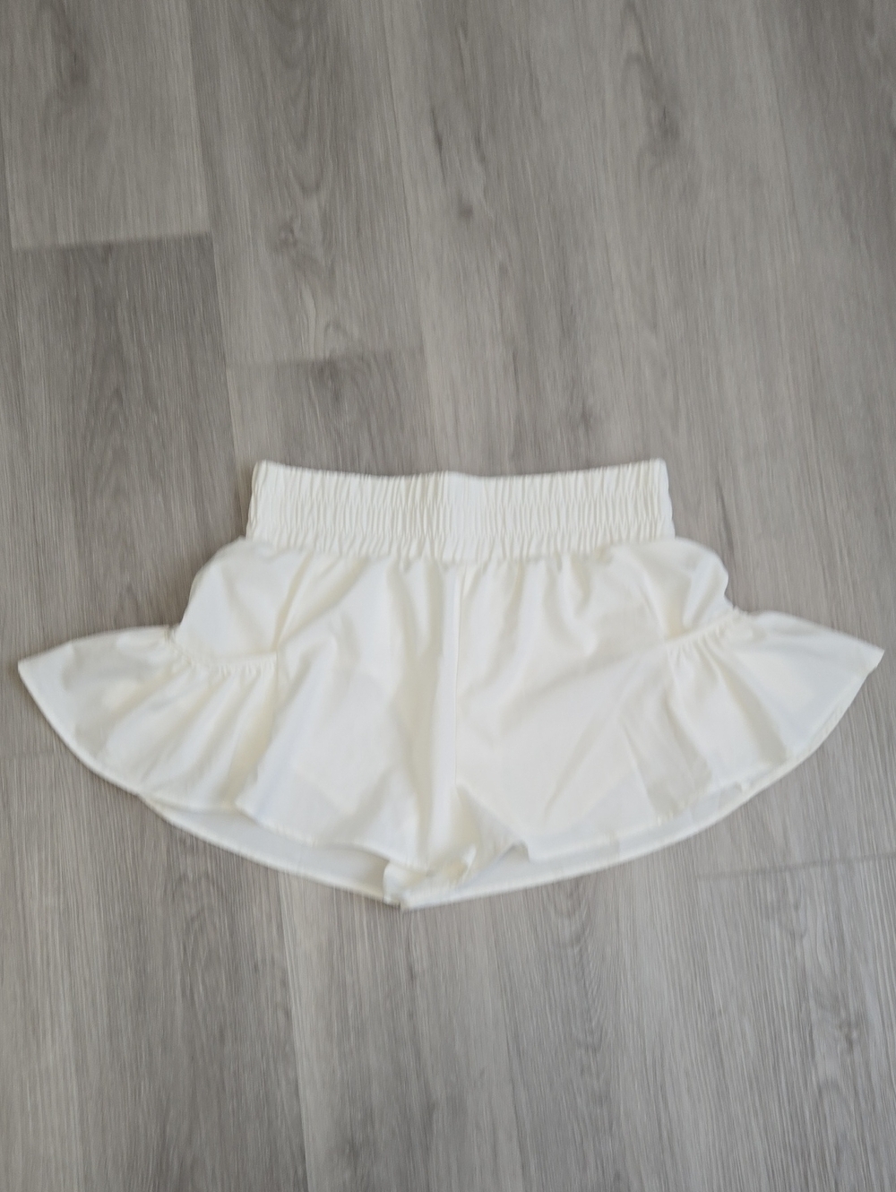 White Ruffle Skort Shorts